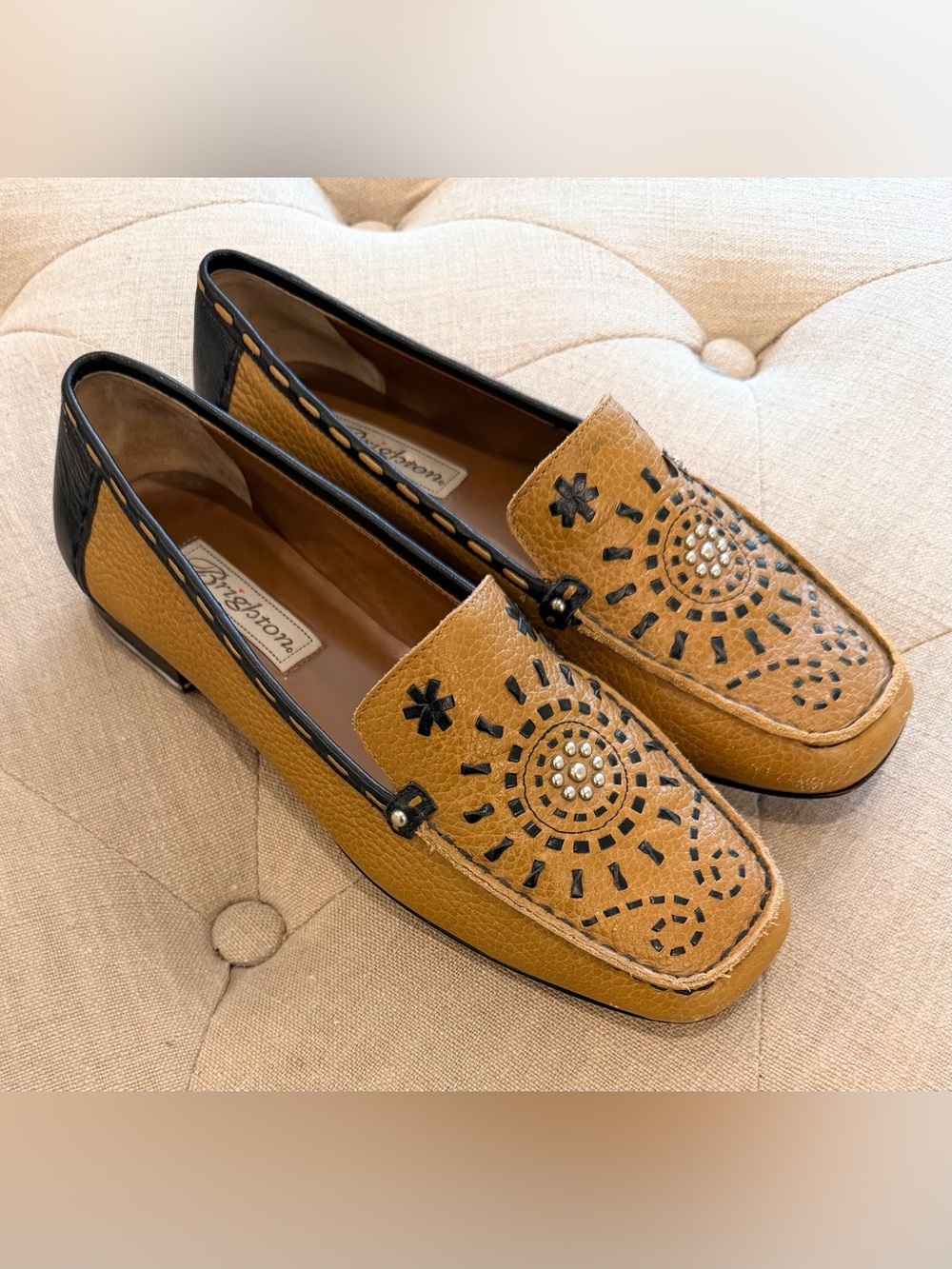 Brighton Kafka Leather Loafers